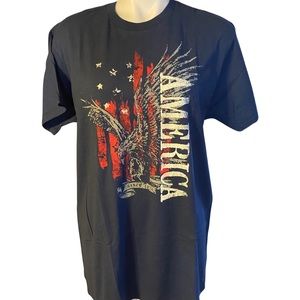 Hanes America logo tee shirt